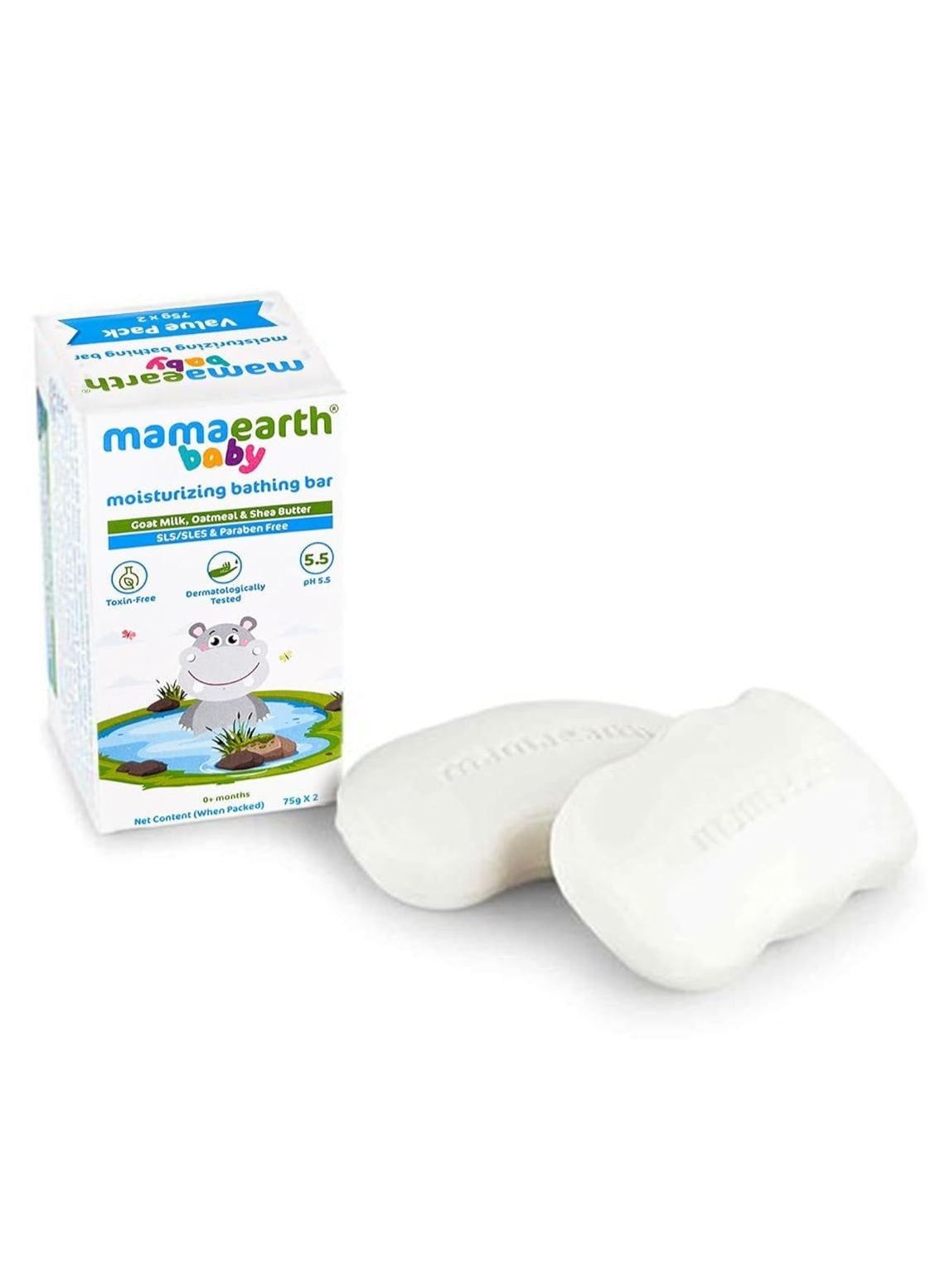 Mamaearth Moisturizing Baby Bathing Soap Bar With Goat Milk And Oatmeal & Shea Butter 75 X 2G